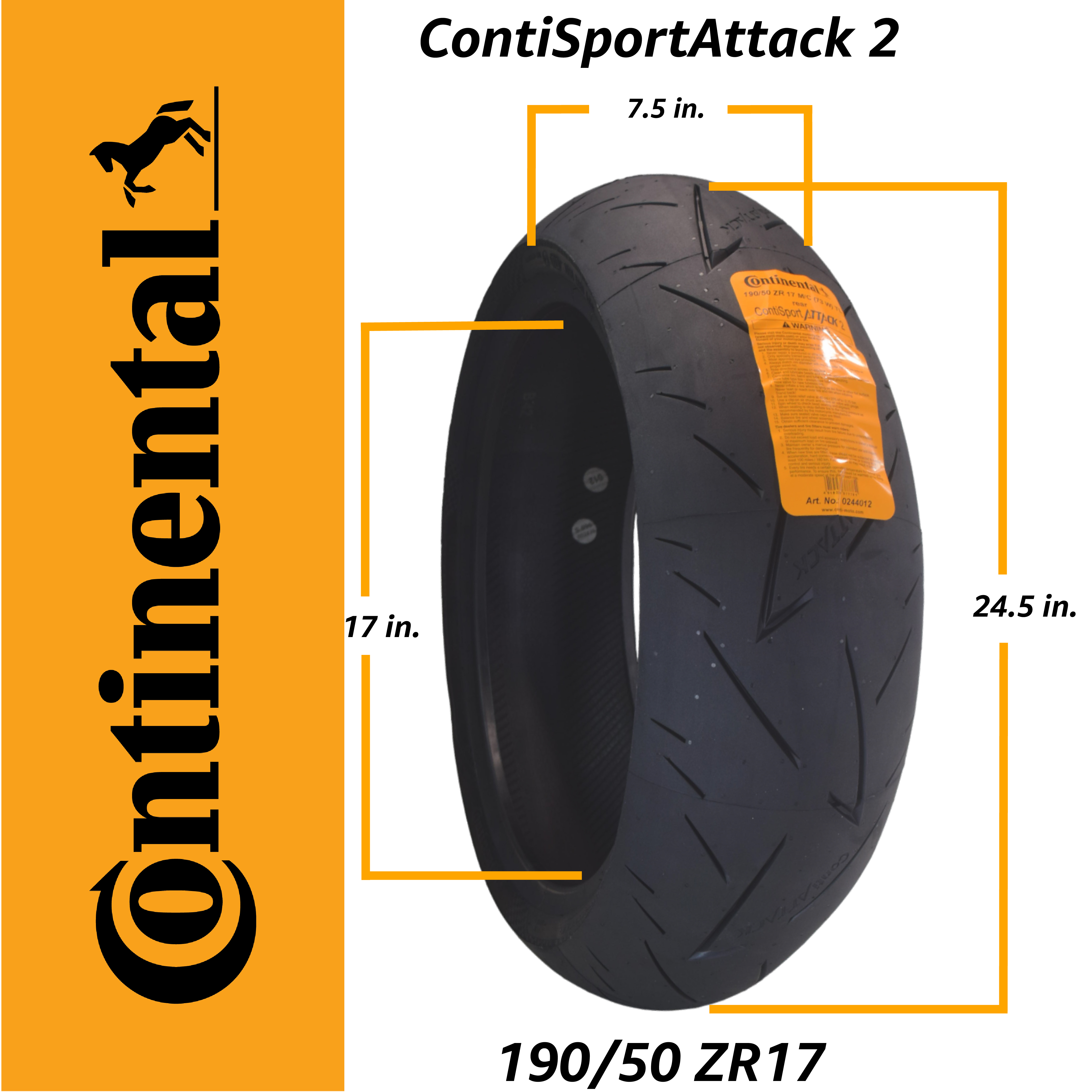 Continental Sport Attack 2 120/70ZR17-190/50ZR17 Motorcycle Tires