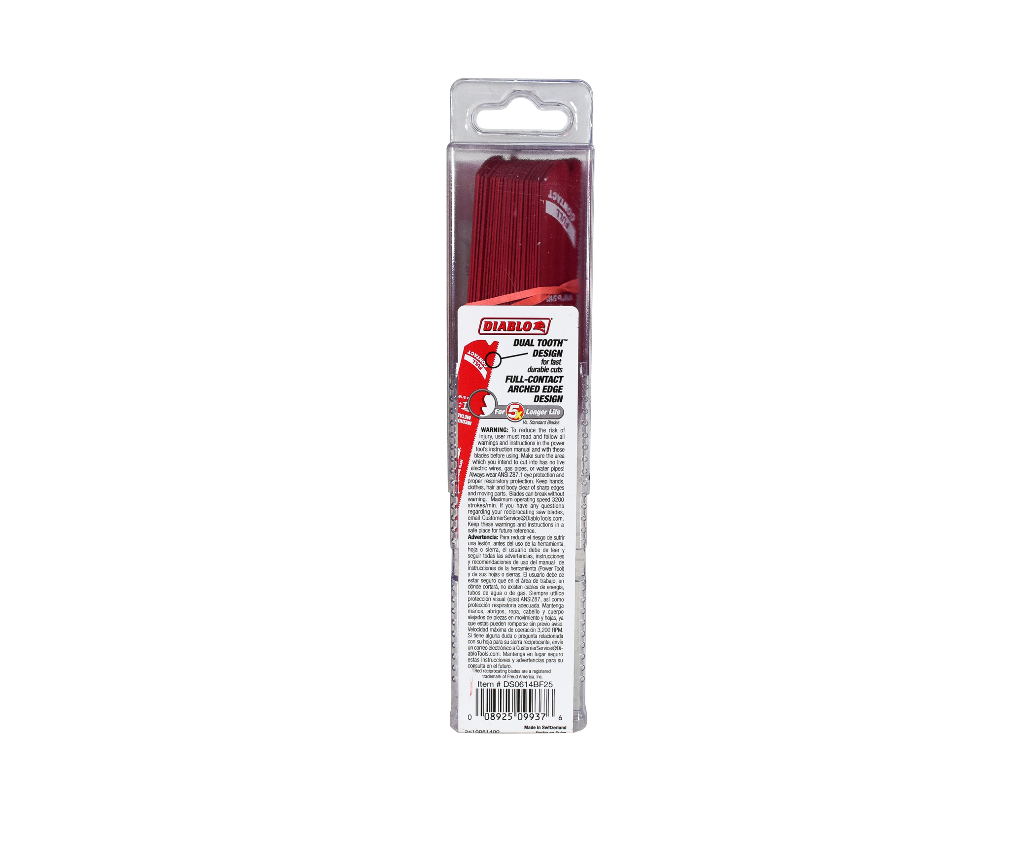 25-Pack Diablo 6-Inch Bi-Metal Reciprocating Saw Blades – DS0614BF25, Fits Milwaukee