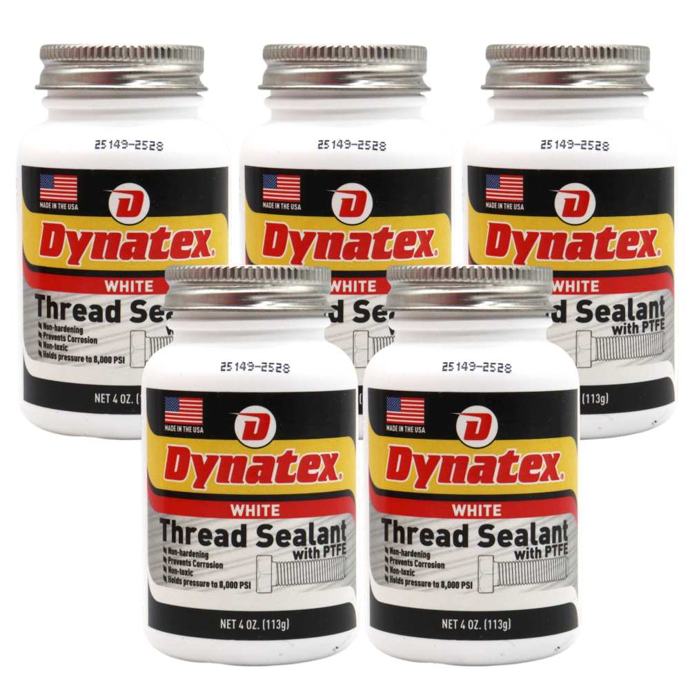Dynatex Thread Sealant w/PTFE 4 oz Bottle Non-Toxic (5-Pack)
