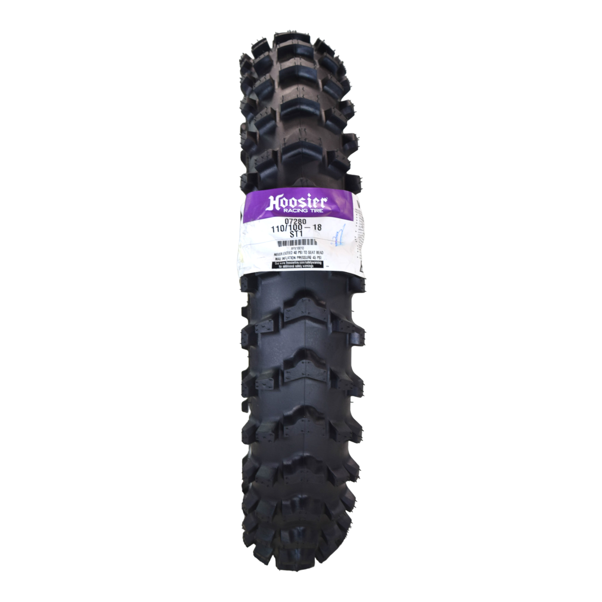Hoosier Racing Tire 110/100-18 ST1 125,250,450cc Dirt Bike Rear