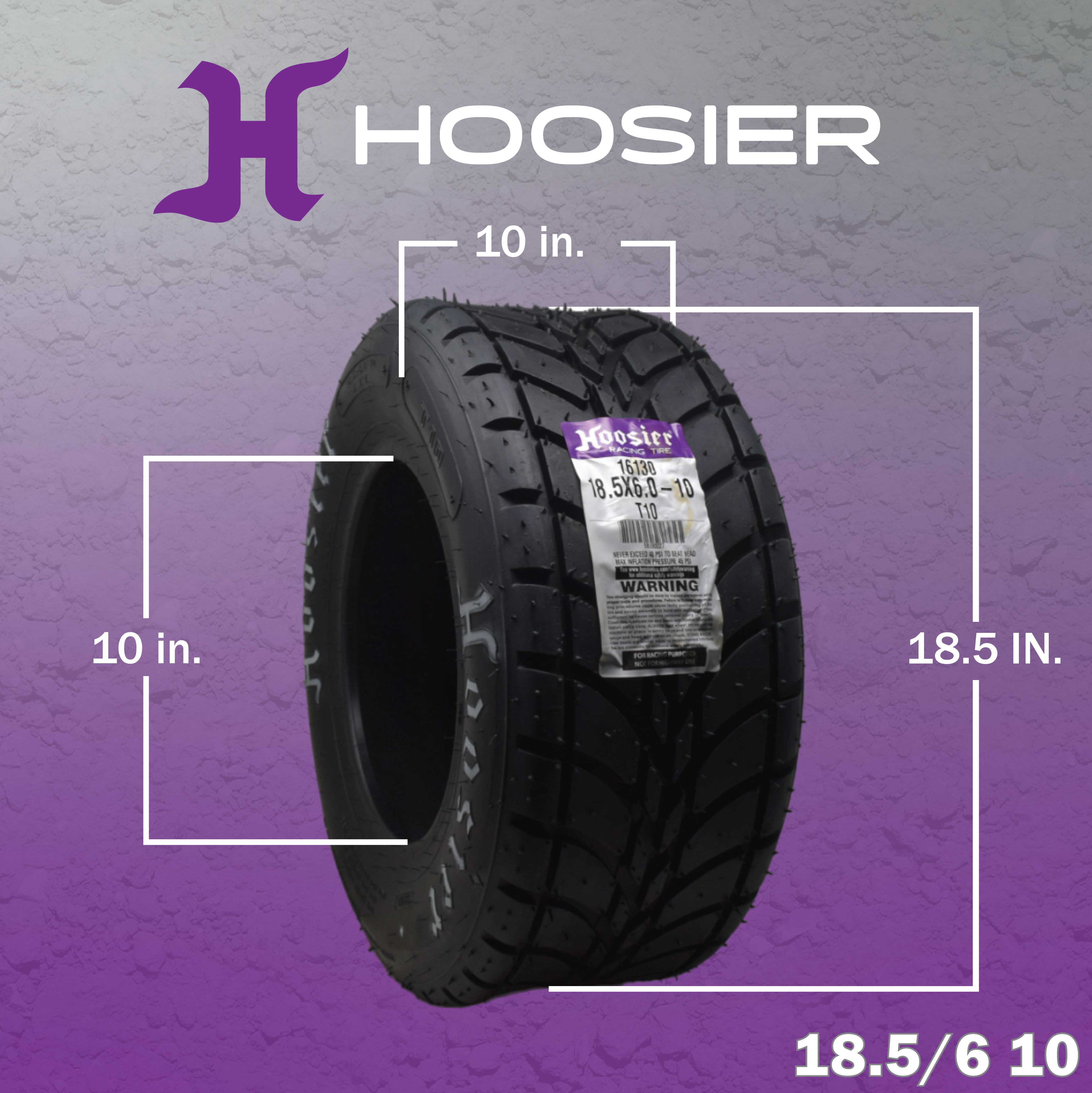 Hoosier Flat Track & TT Tire 18.5x6.0-10 T10 for ATV Off-Road