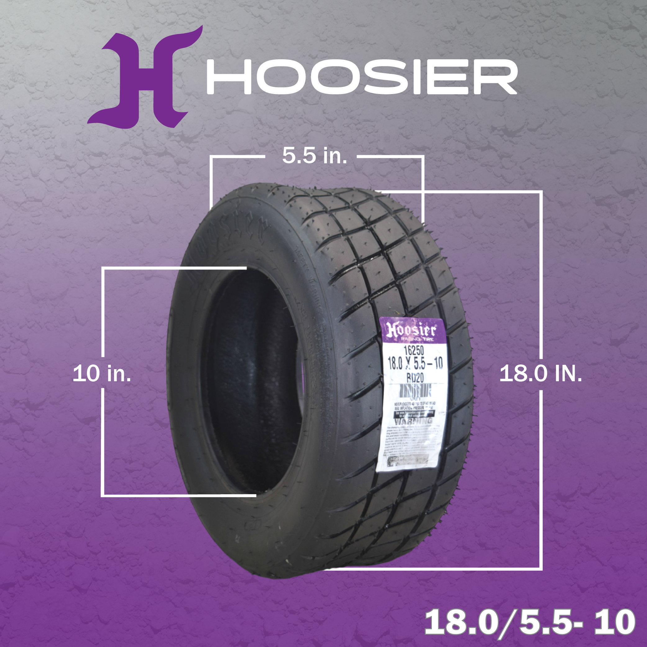 Hoosier Flat Track & TT Tire 18.0X5.5-10 CAB RD20 ATV Off-Road
