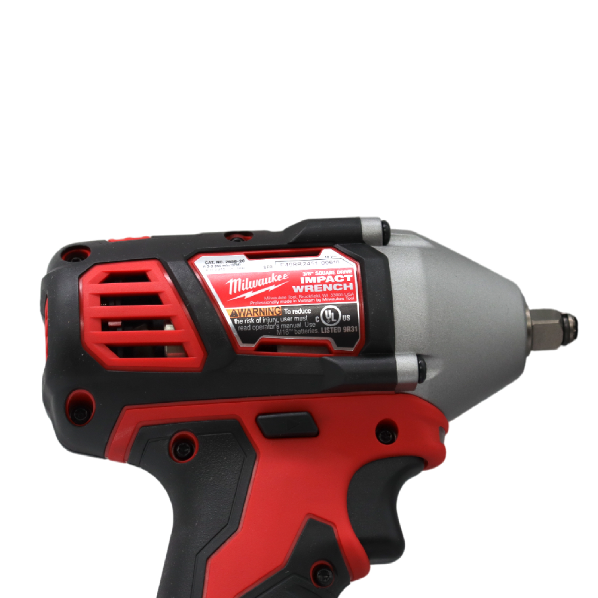 Milwaukee 2658-20 M18 18V 3/8" Cordless Impact Wrench Tool Only - Bild 5 von 9