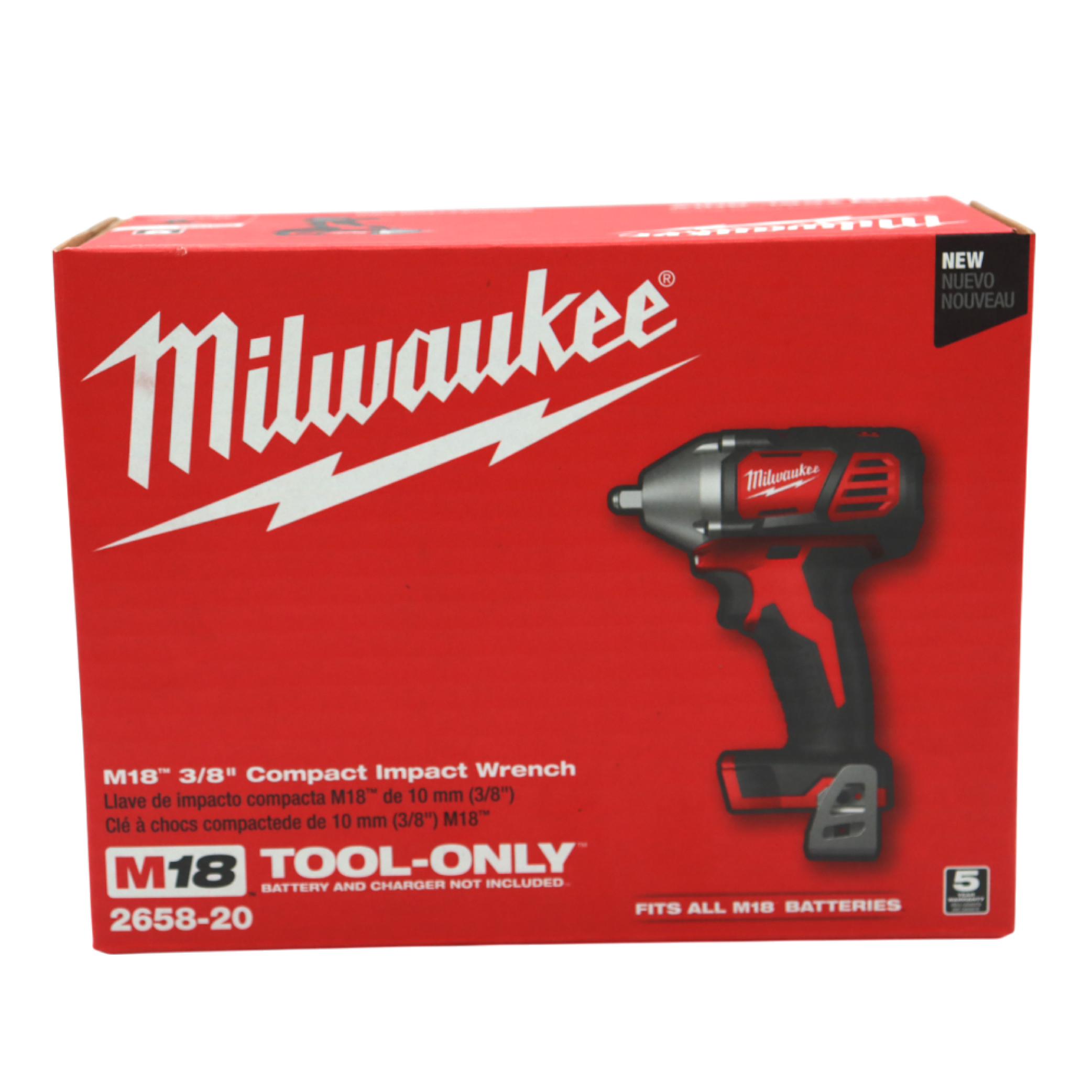 Milwaukee 2658-20 M18 18V 3/8" Cordless Impact Wrench Tool Only - Bild 8 von 9