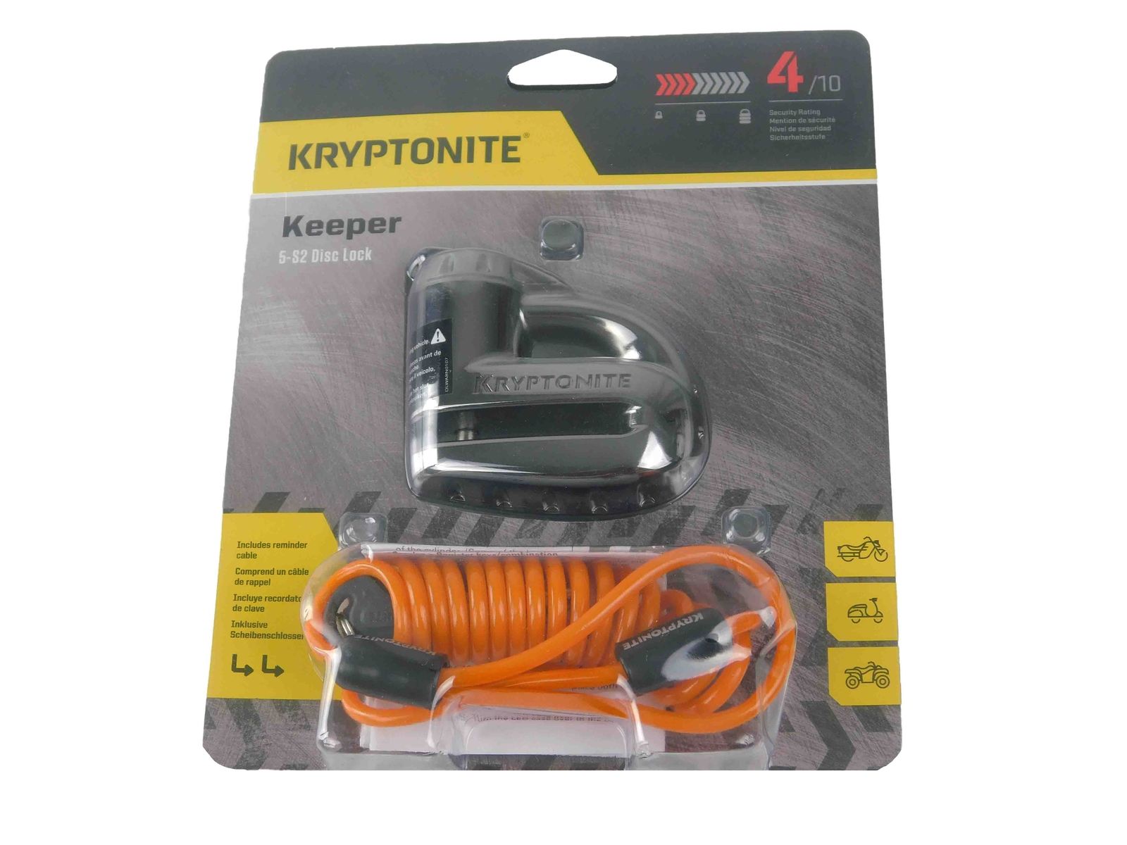Catena Kryptonite New York noose 130cm e lucchetto disco EVS4