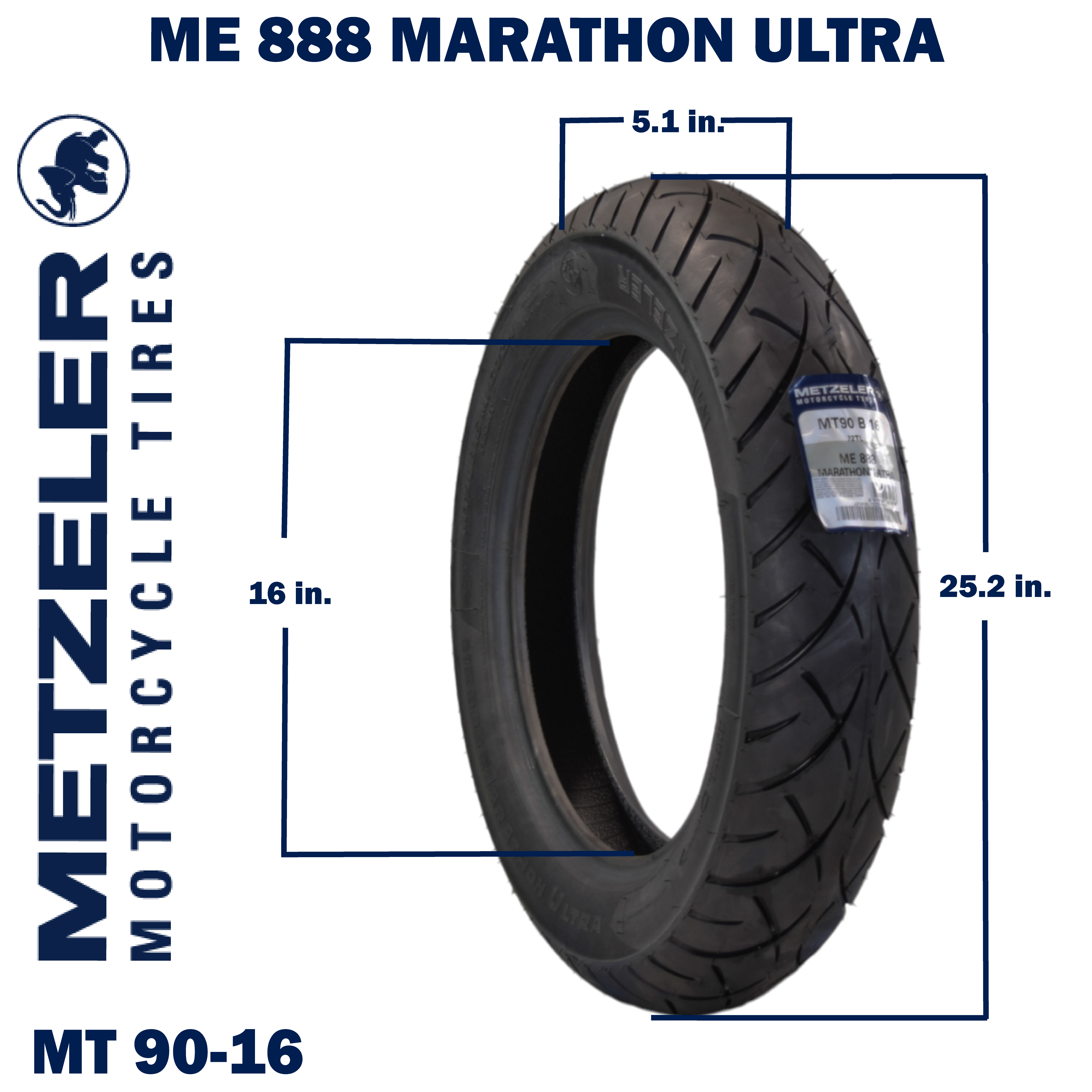 Metzeler ME 888 Marathon Ultra Front MT9016 72H Motorcycle Tire