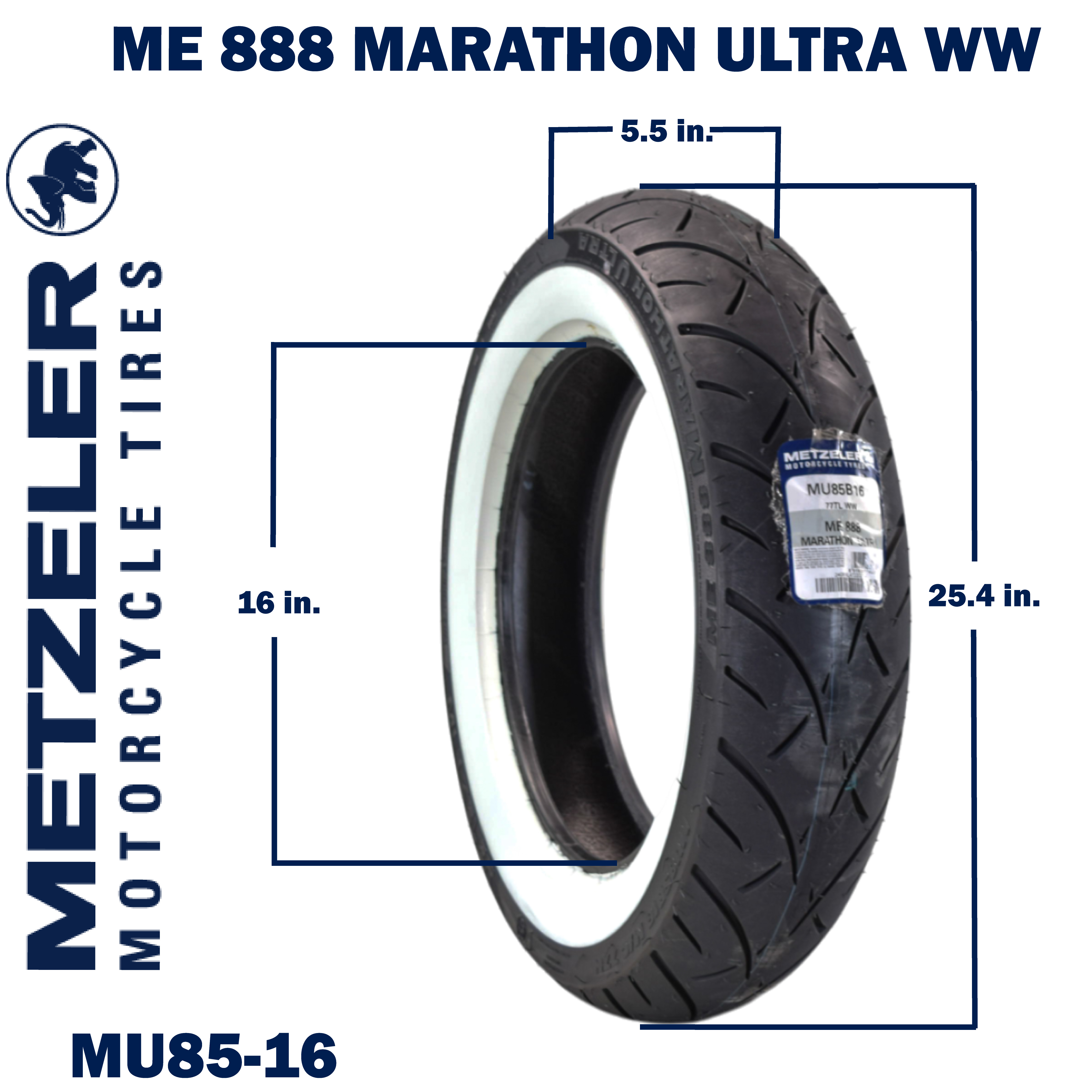 METZELER MARATHON ULTRA タイヤ付きホイール16インチ ME 888 Marathon™ Ultra用タイヤ | Metzeler