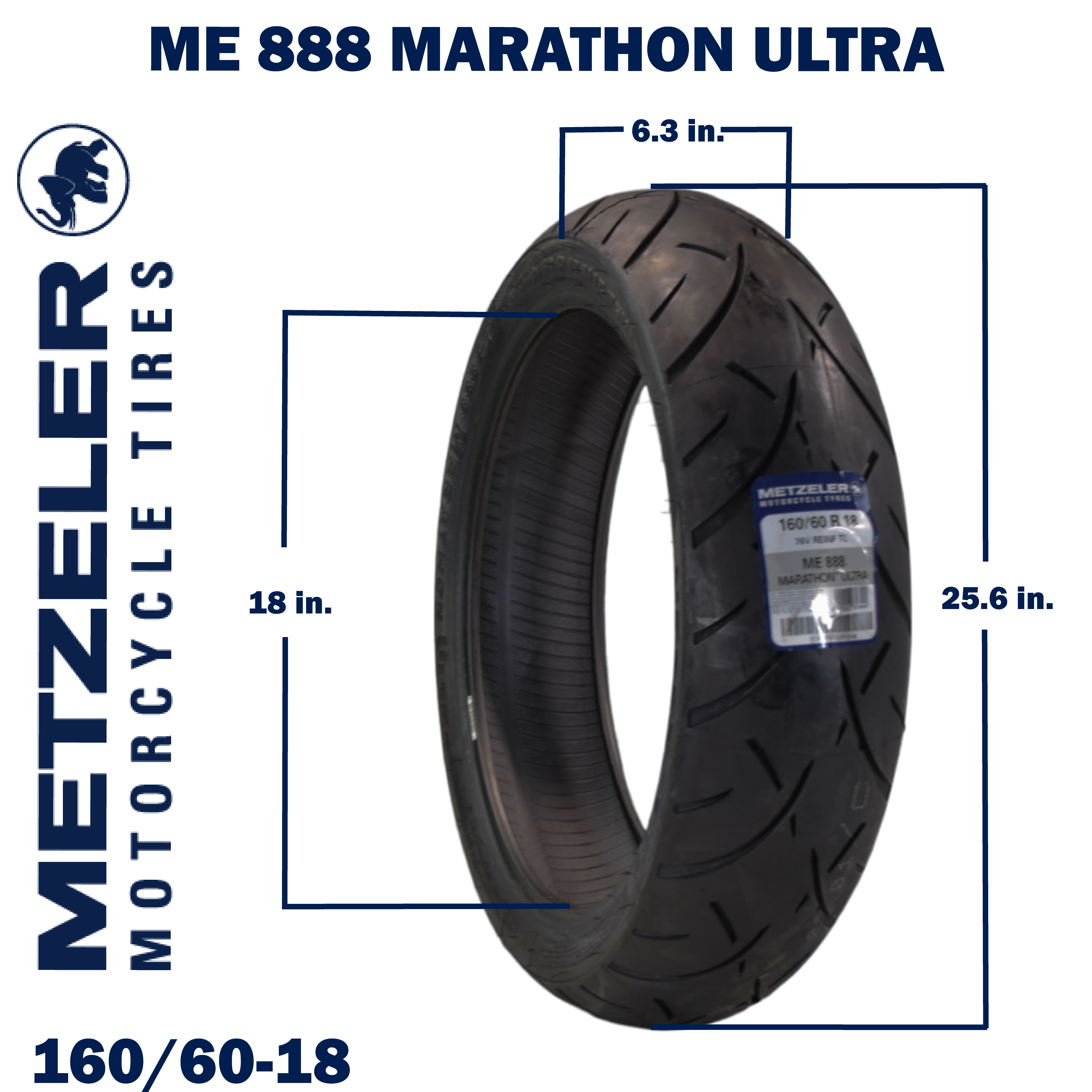 Metzeler ME 888 Marathon Ultra Rear 160/60R18 REINF Motorcycle