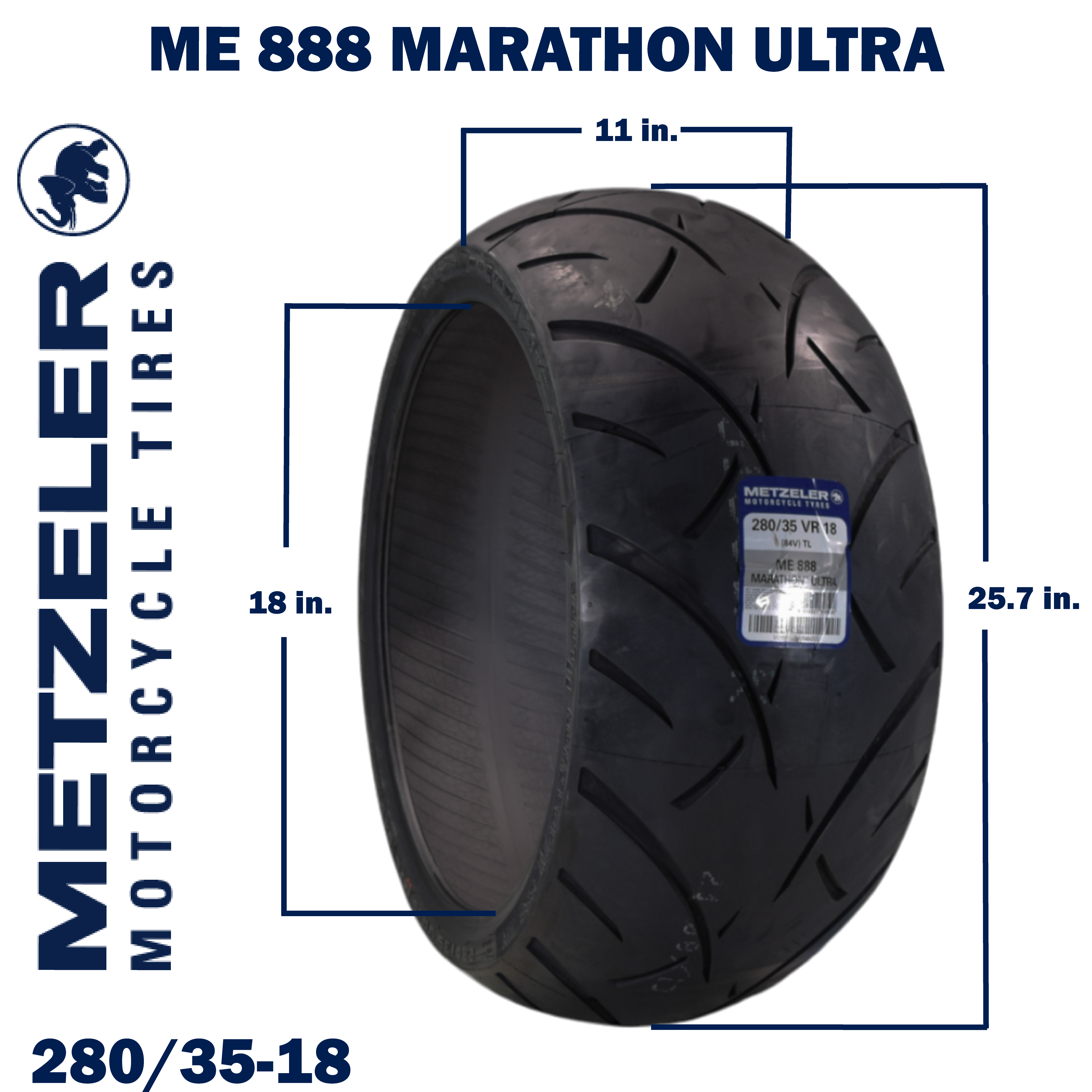 METZELER タイヤ Metzeler ME 888 Marathon Ultra Rear 280/35R18 84V Motorcycle Tire