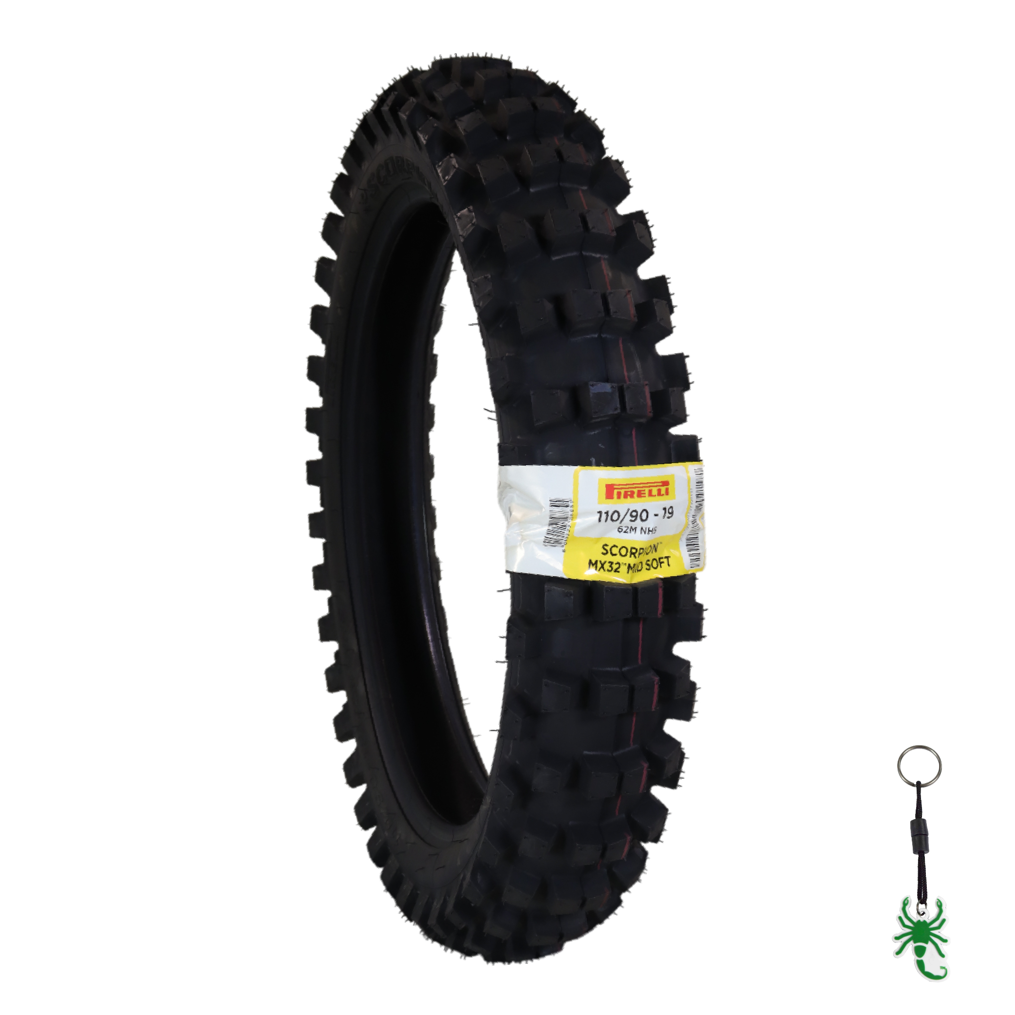 Pirelli Scorpion MX 32 Mid Soft 110/90-19 Rear Dirt Bike Tire with