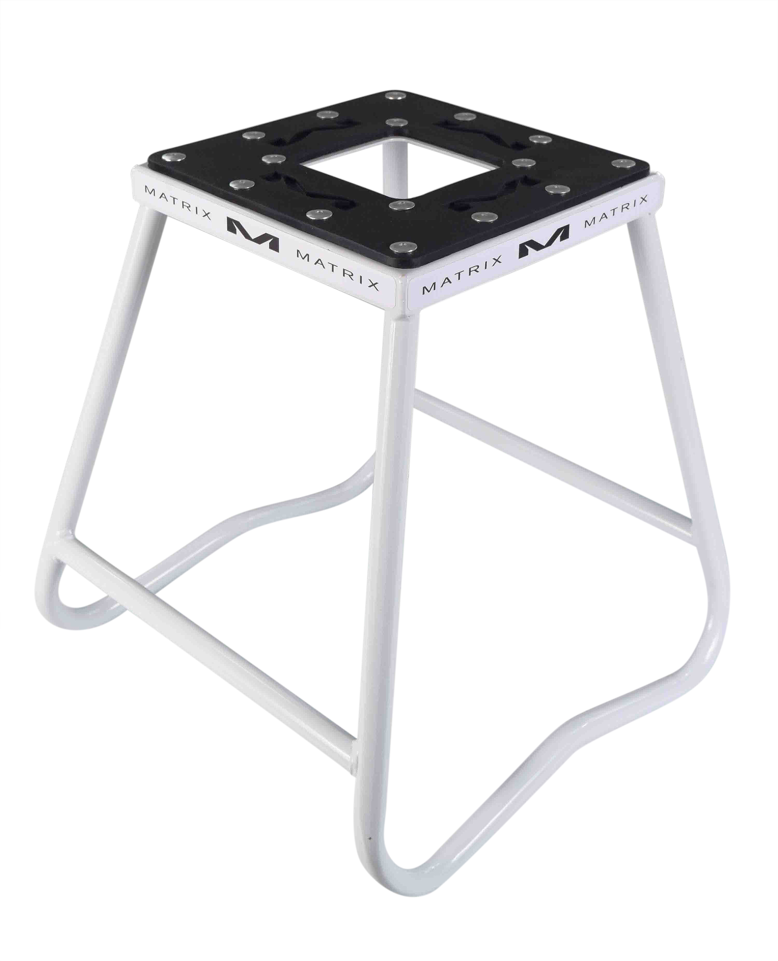 Soporte de acero Matrix Concepts C1 con diseño anti-roca para motos de tierra (blanco) - Imagen 3 de 9