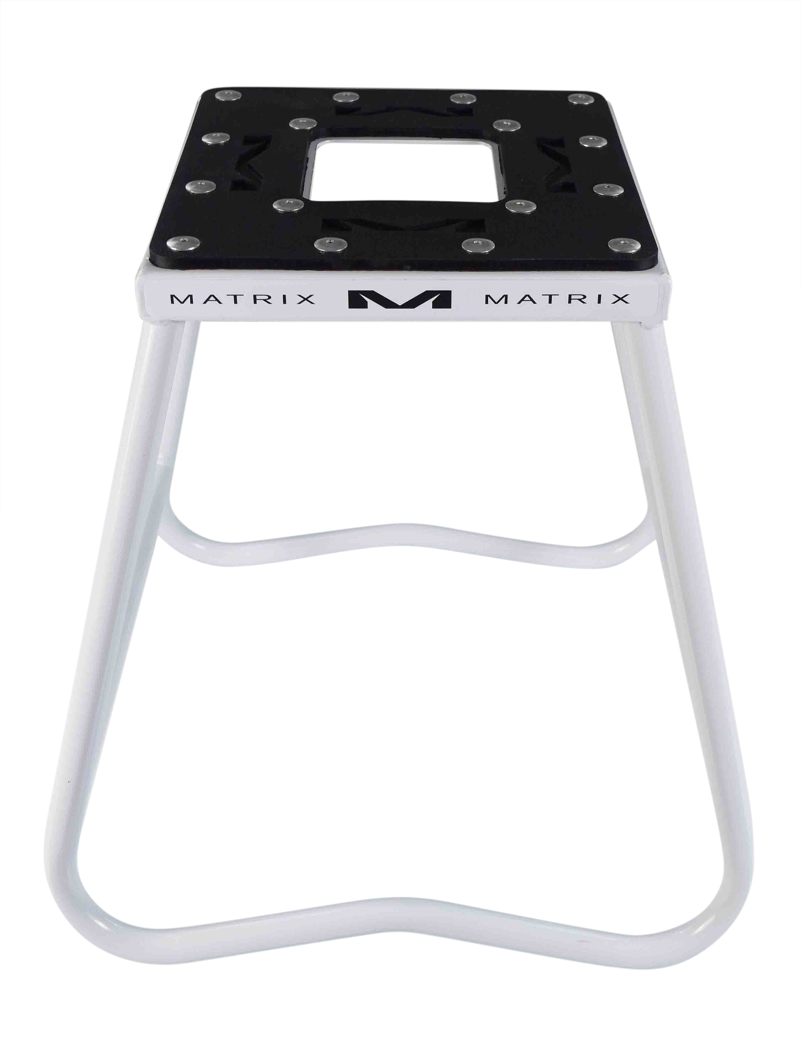 Soporte de acero Matrix Concepts C1 con diseño anti-roca para motos de tierra (blanco) - Imagen 4 de 9
