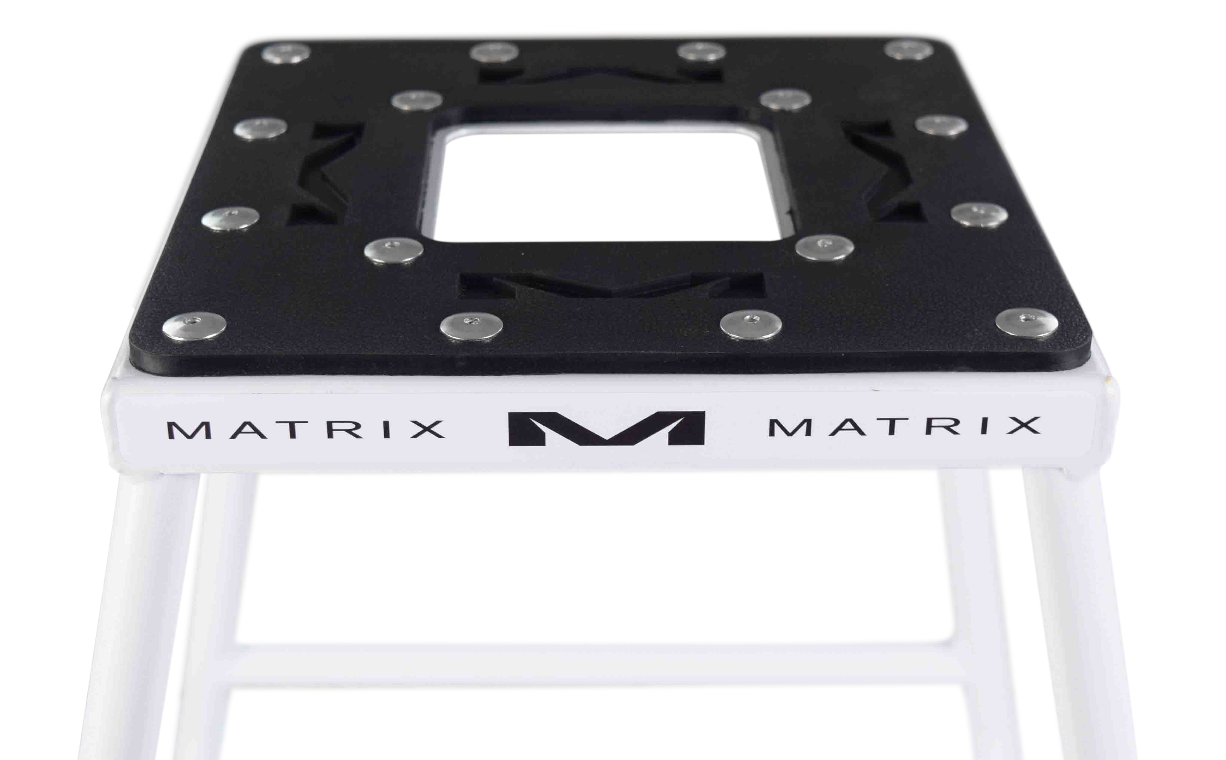 Soporte de acero Matrix Concepts C1 con diseño anti-roca para motos de tierra (blanco) - Imagen 6 de 9