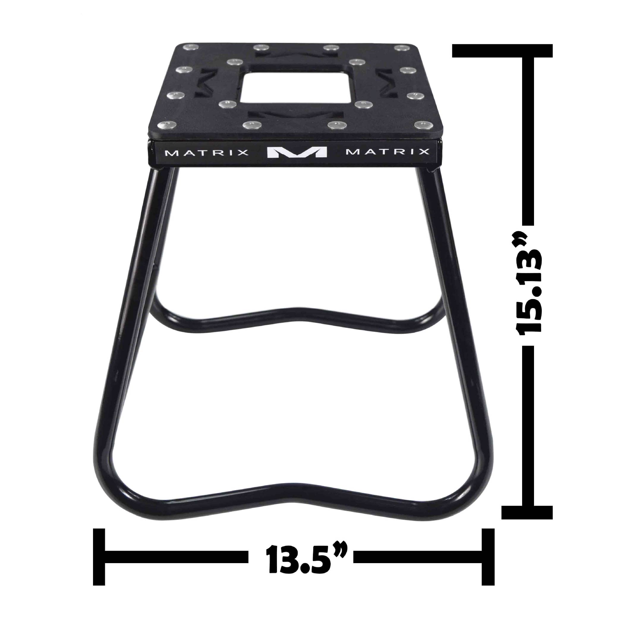 Matrix Concepts C1 Steel Stand w/ Anti-Rock Design for Dirt Bikes (Black)