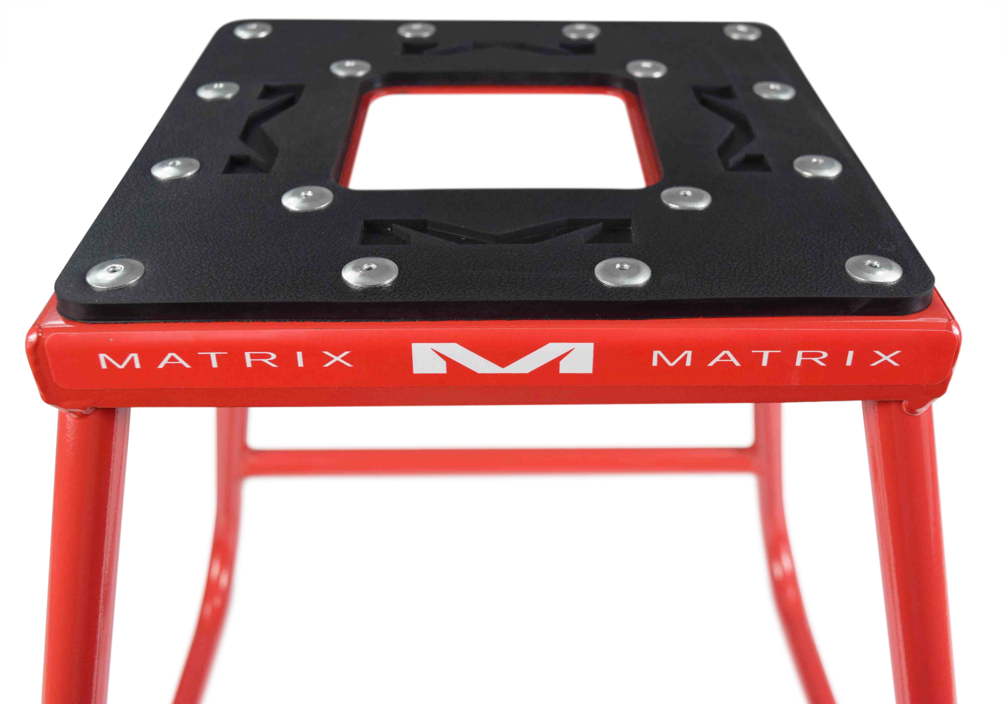 Soporte de acero Matrix Concepts C1 con diseño anti-roca para motos de tierra (rojo) - Imagen 5 de 9