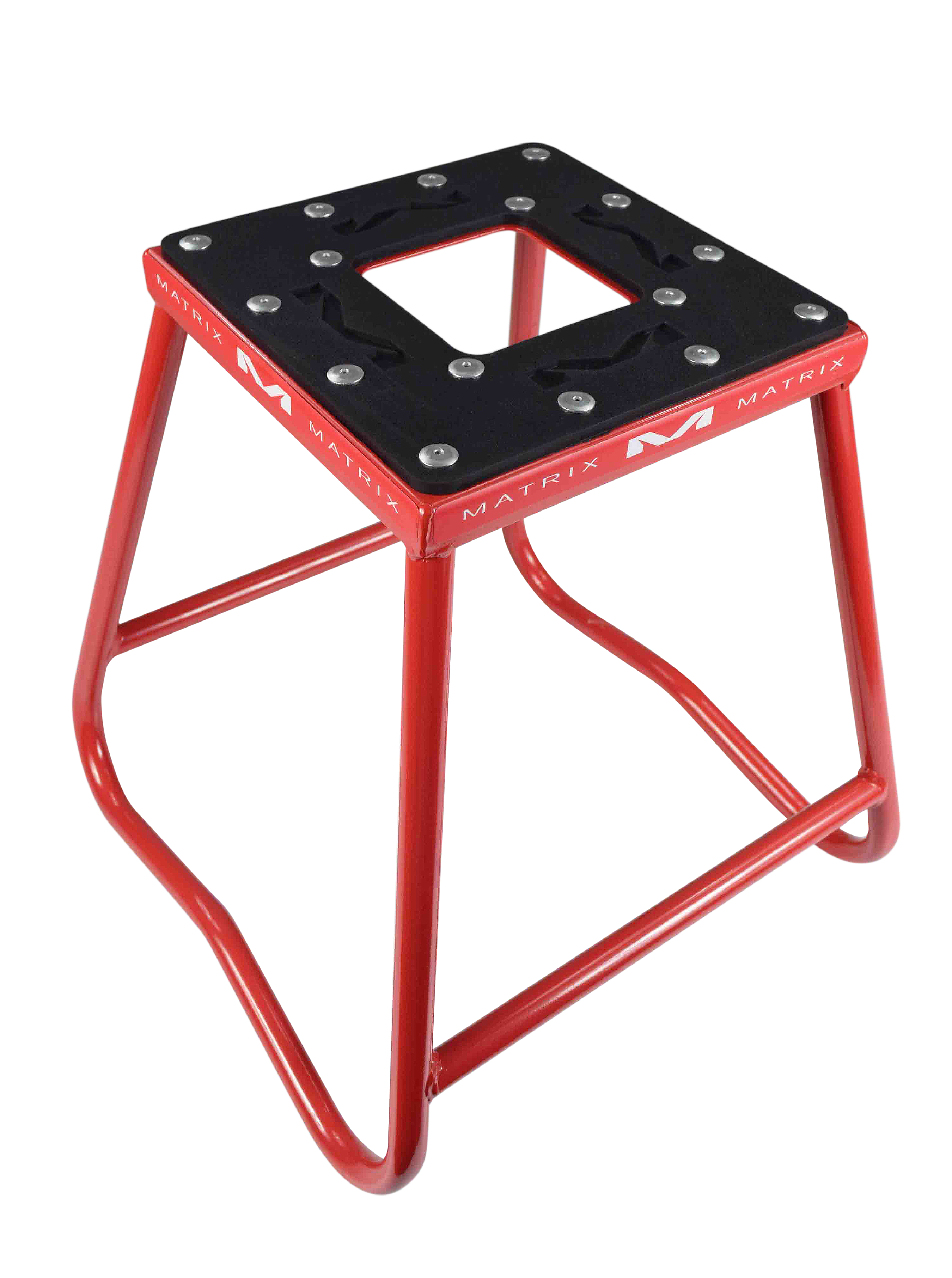 Soporte de acero Matrix Concepts C1 con diseño anti-roca para motos de tierra (rojo) - Imagen 6 de 9