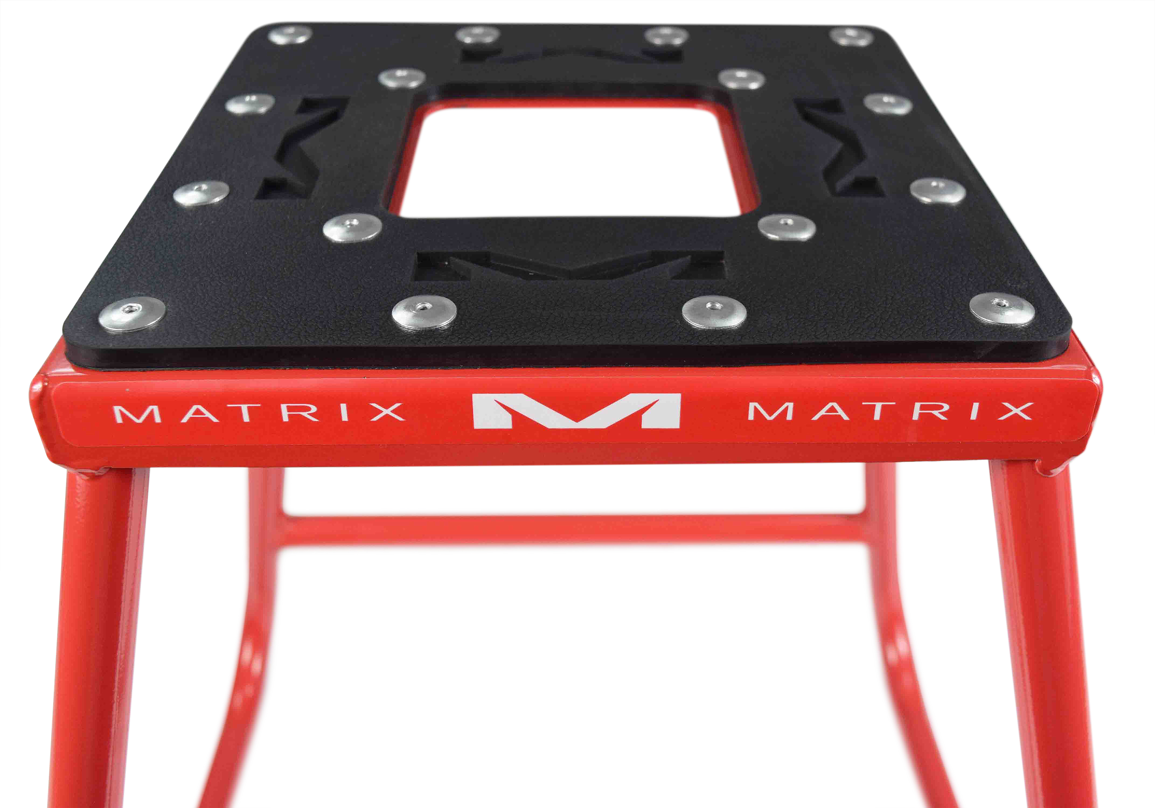 Soporte de acero Matrix Concepts C1 con diseño anti-roca para motos de tierra (rojo) - Imagen 7 de 9