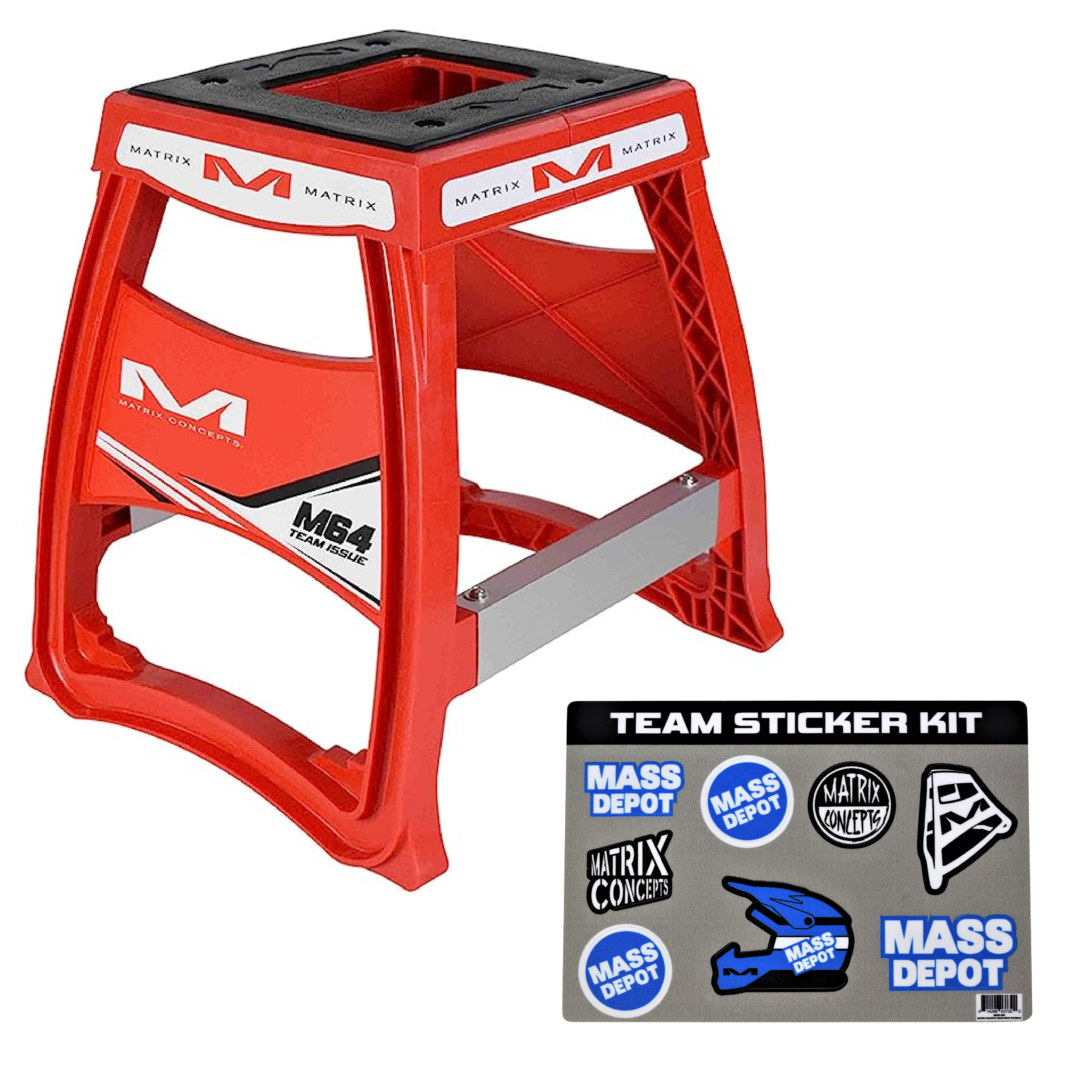 Matrix Concepts M64 Elite Stand w/ Anti-Flex Support for Dirt Bikes (Red) - Bild 1 von 10