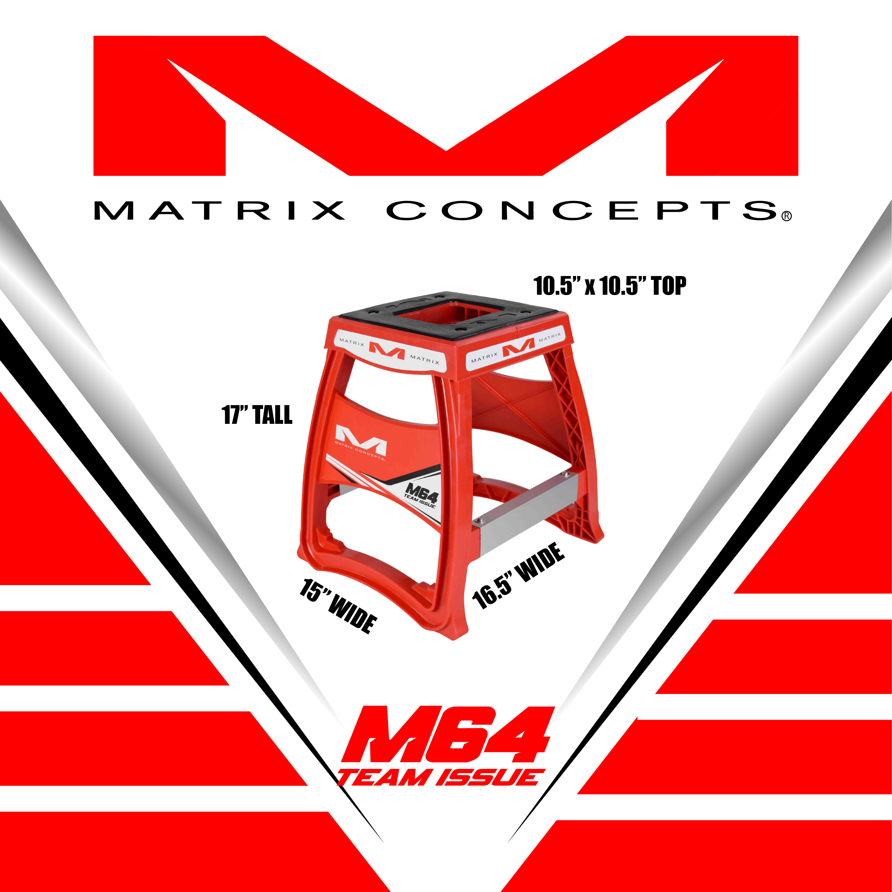 Matrix Concepts M64 Elite Stand w/ Anti-Flex Support for Dirt Bikes (Red) - Bild 2 von 10