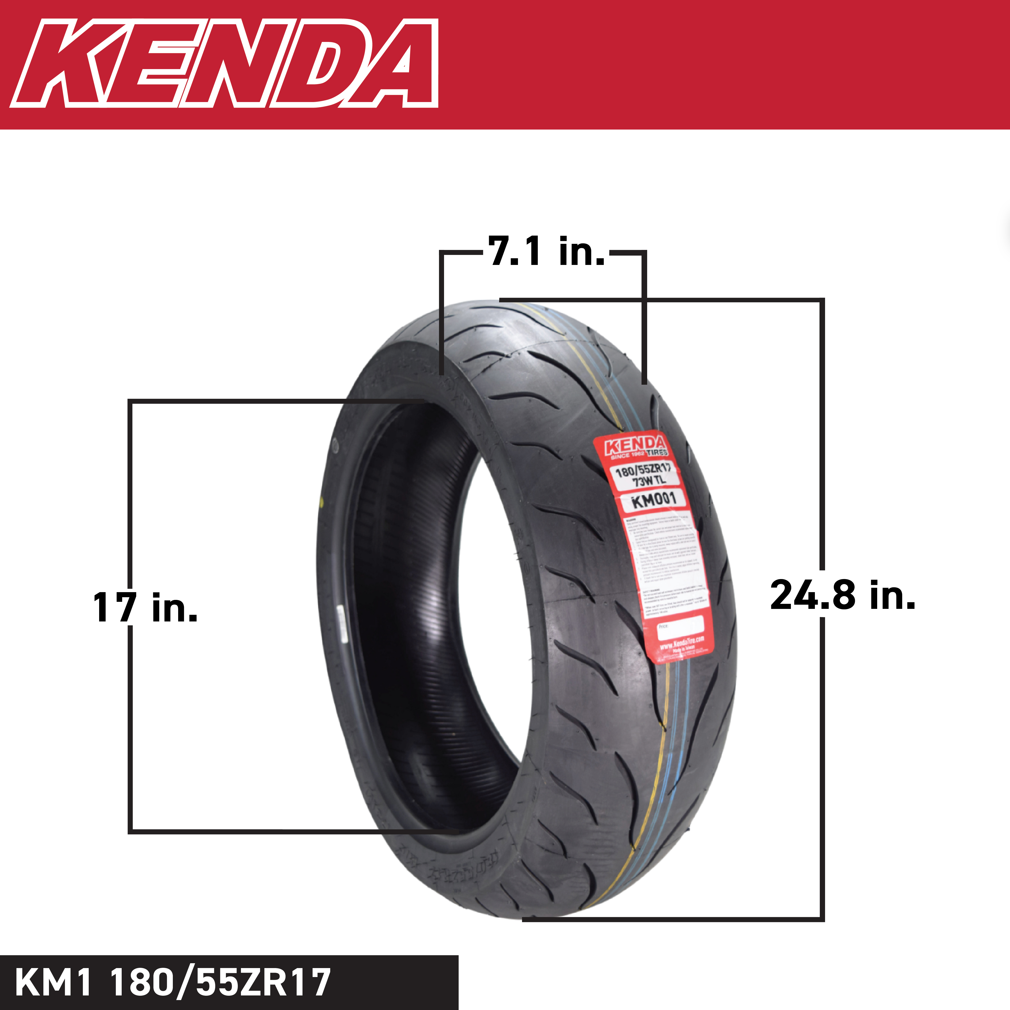 Kenda KM1 110/70R17 & 180/55ZR17 Sport Touring Motorcycle Tires w