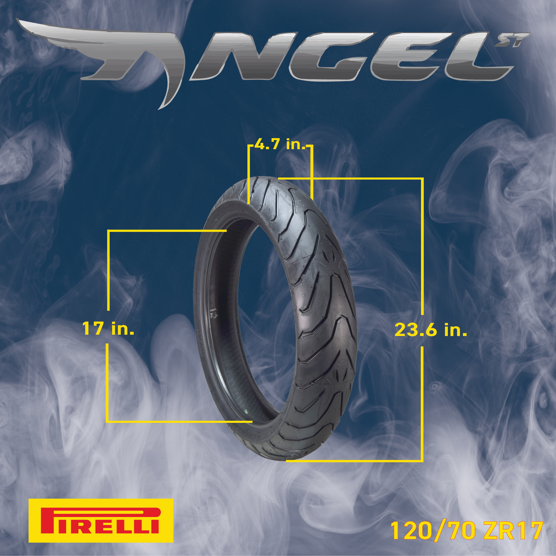 Amazon.com: Pirelli Angel GT Front Tire (120/70ZR-17 A-Spec