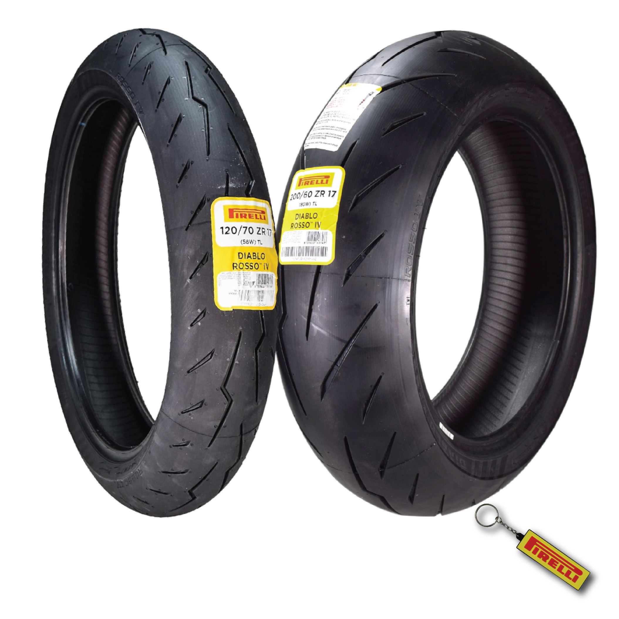 super corsa 120ー70―ZR17 200―60ーZR 17 TYRE PAIR PIRELLI 120/70-17 58V + 200/60-17 80V DIABLO