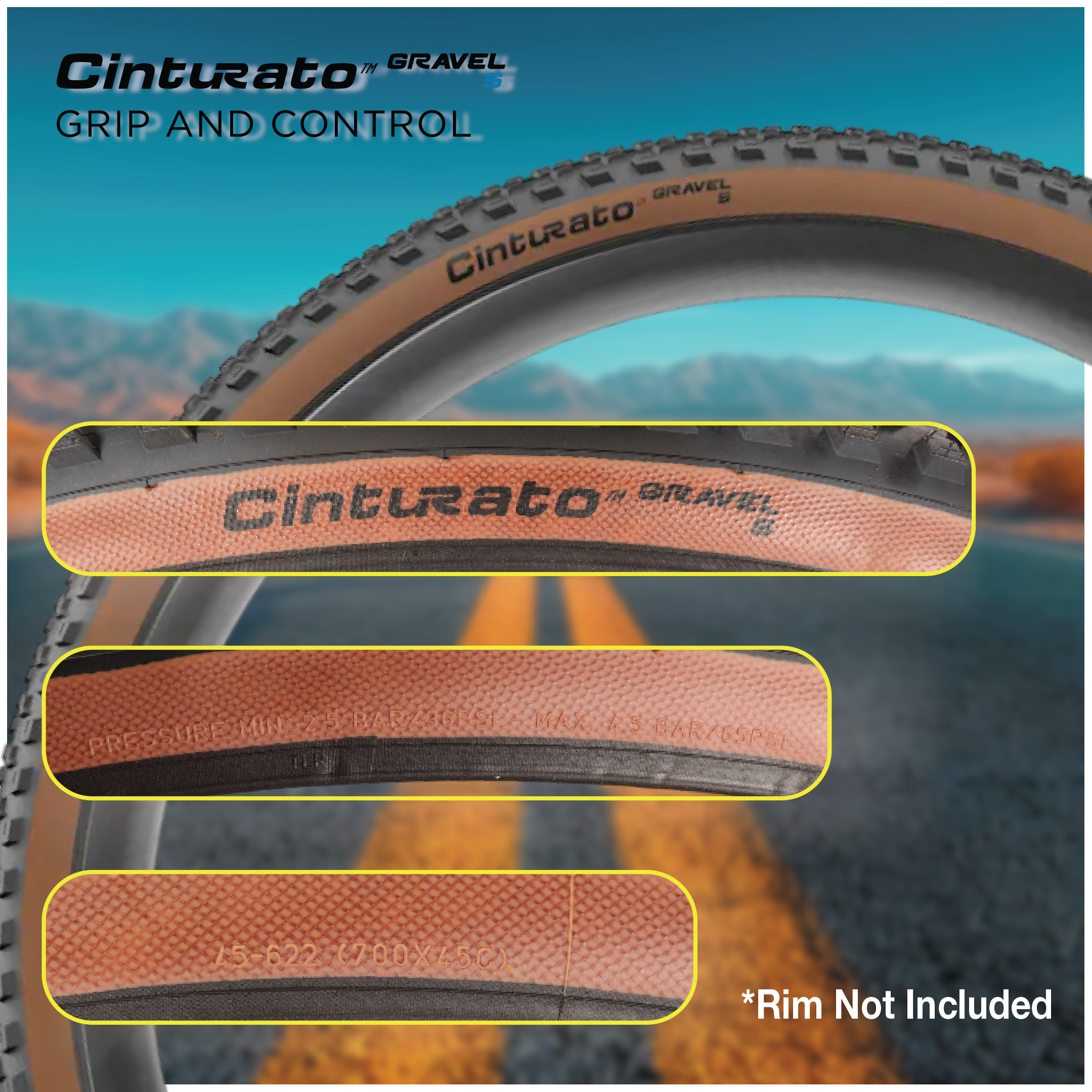 Pirelli Cinturato Gravel S Classic 40-622 Reifen & 45-622 Schlauch mit Schlüsselanhänger - Bild 2 von 9