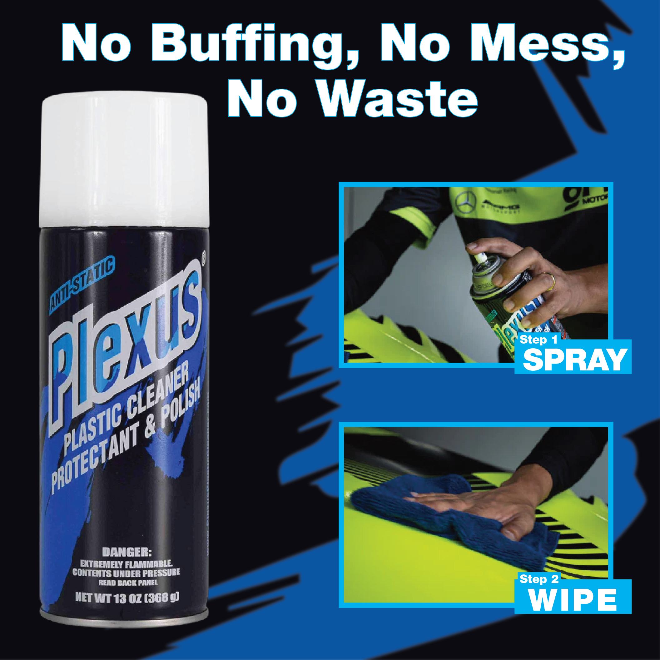 Plexus Plastic Cleaner Protectant & Polish 13oz Made in USA w