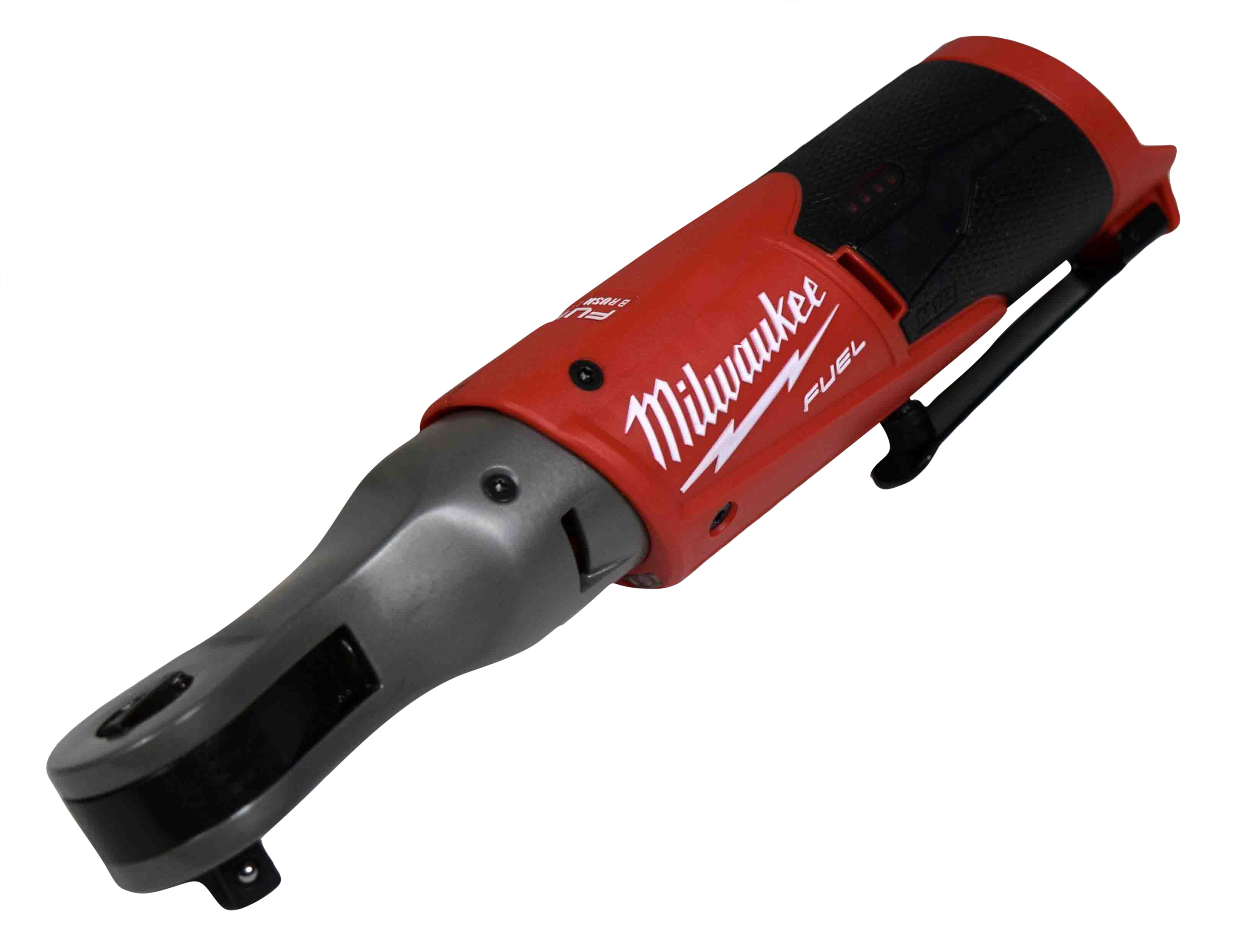 Milwaukee M12 FUEL 12V Lithium-Ion Brushless Cordless 3/8 in. Ratchet with M12 12V Lithium-Ion Cordless Grease Gun (Tool-Only)