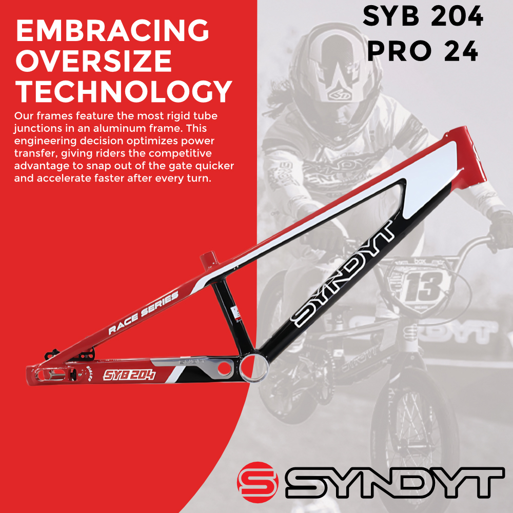 SYNDYT 20.5” Pro 24 BMX Cruiser Bike Frame Aluminum 4 lb Red