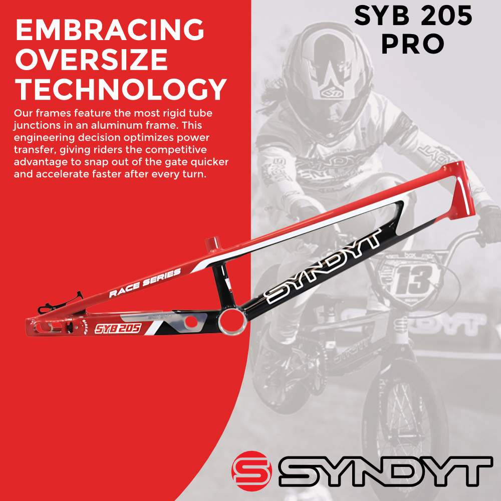 Cadre De Vélo BMX SYNDYT 20,5" – Aluminium Rouge, Ultra-léger 4 Lbs, Pour Pro