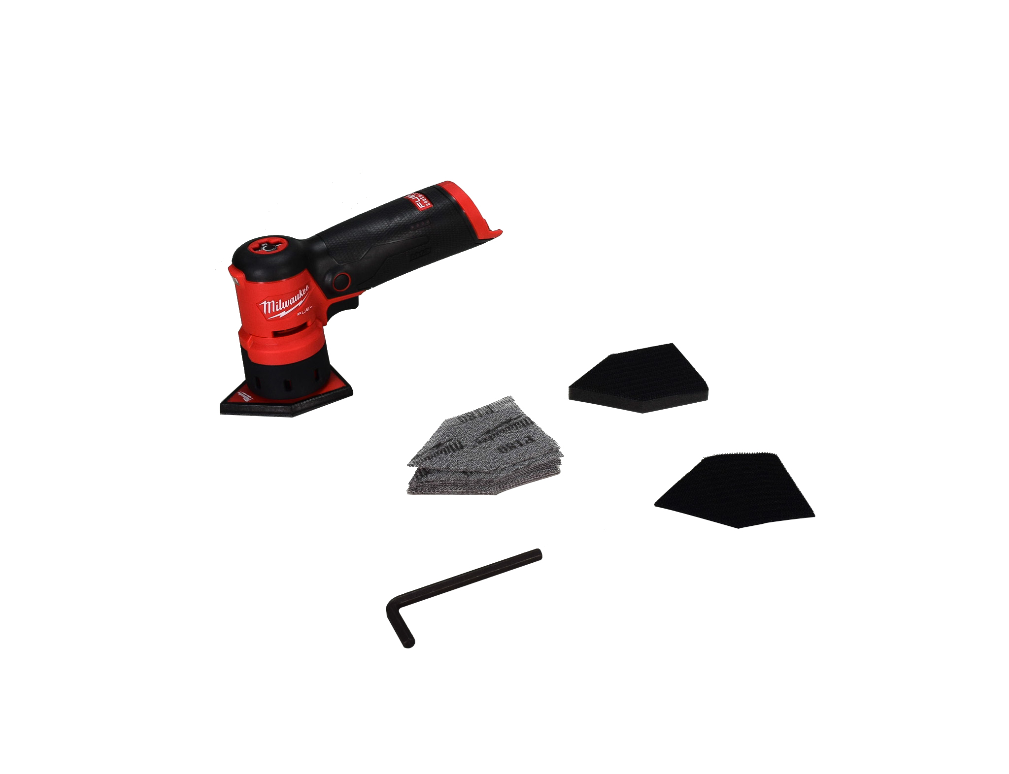 Milwaukee 2531-20 12V Brushless Cordless Orbital Detail Sander (Tool Only) Red and Black＿並行輸入品 Tool M12 Sander Milwaukee MIL-2531-20 M12 FUEL Brushless Orbital