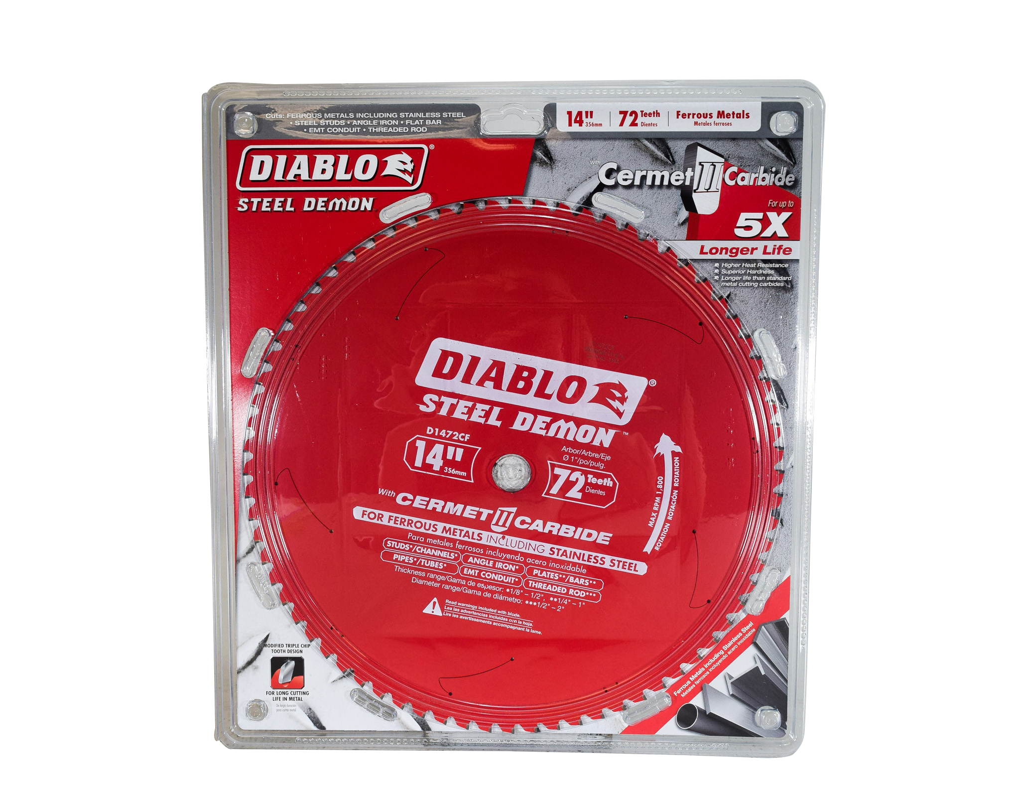 Diablo D1472CF 14" 72 Zähne Cermet II Metalle & Edelstahl Kreissägeblatt - Bild 1 von 5