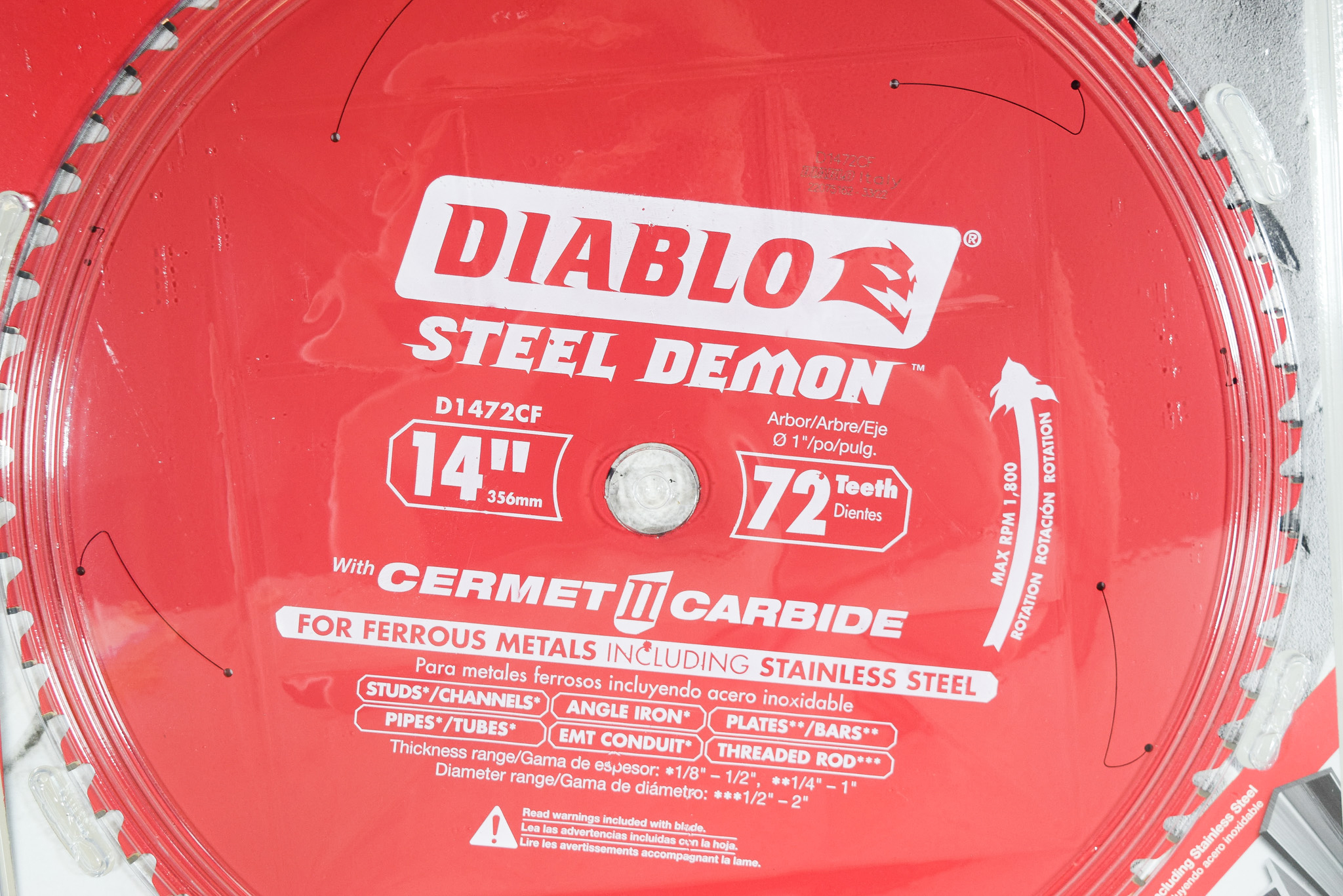Diablo D1472CF 14" 72 Zähne Cermet II Metalle & Edelstahl Kreissägeblatt - Bild 2 von 5
