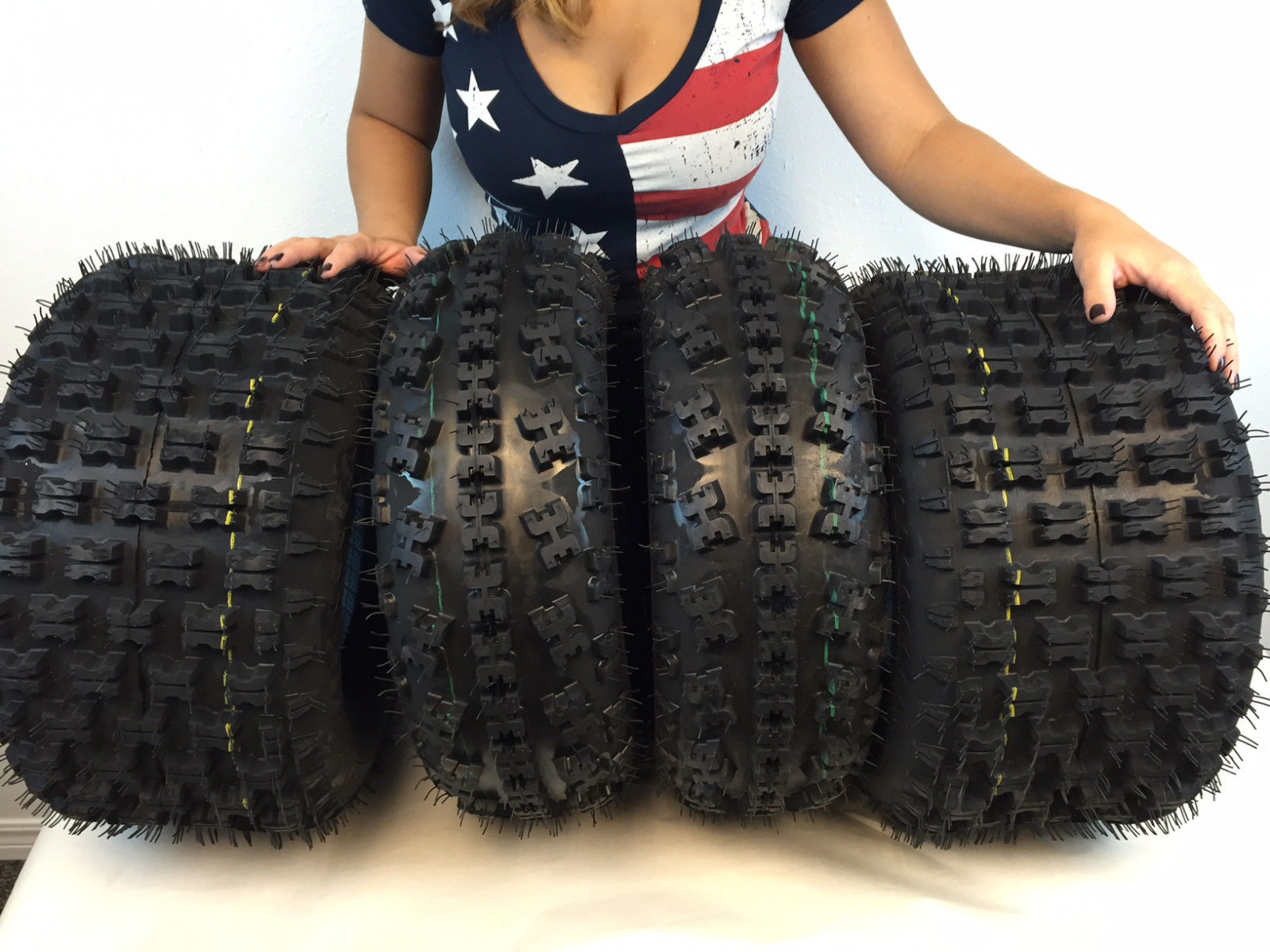 YAMAHA YFZ 450X (FULL COMPLETE SET 4) 21X7-10, 20X10-9 MASSFX ATV